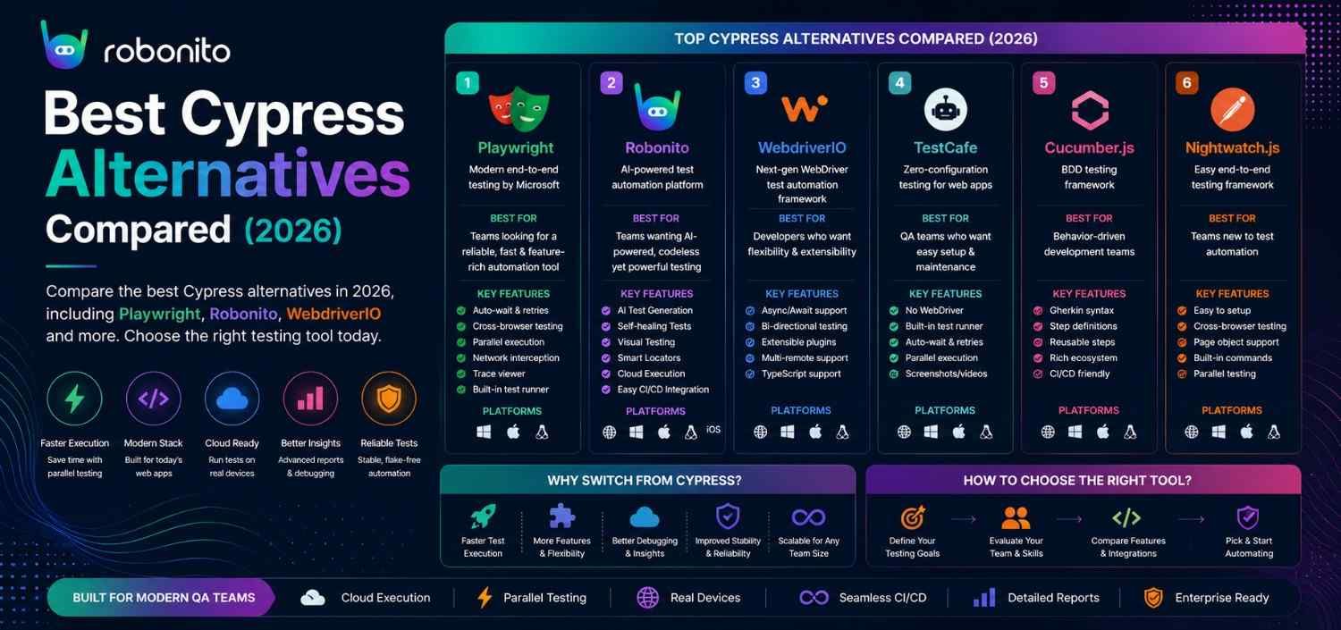 Best Cypress alternatives compared (2026)