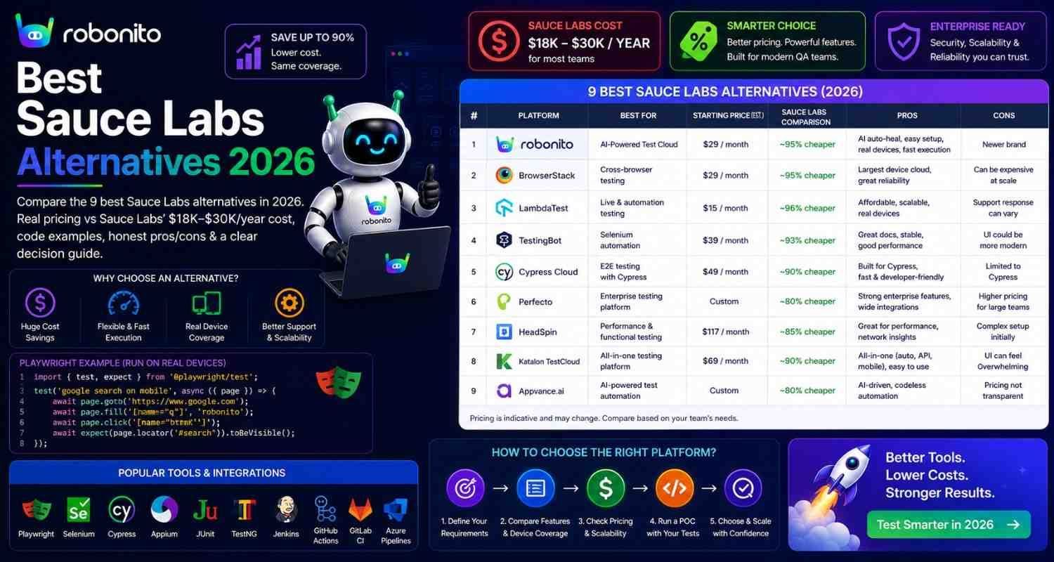 Best Sauce Labs alternatives for 2026