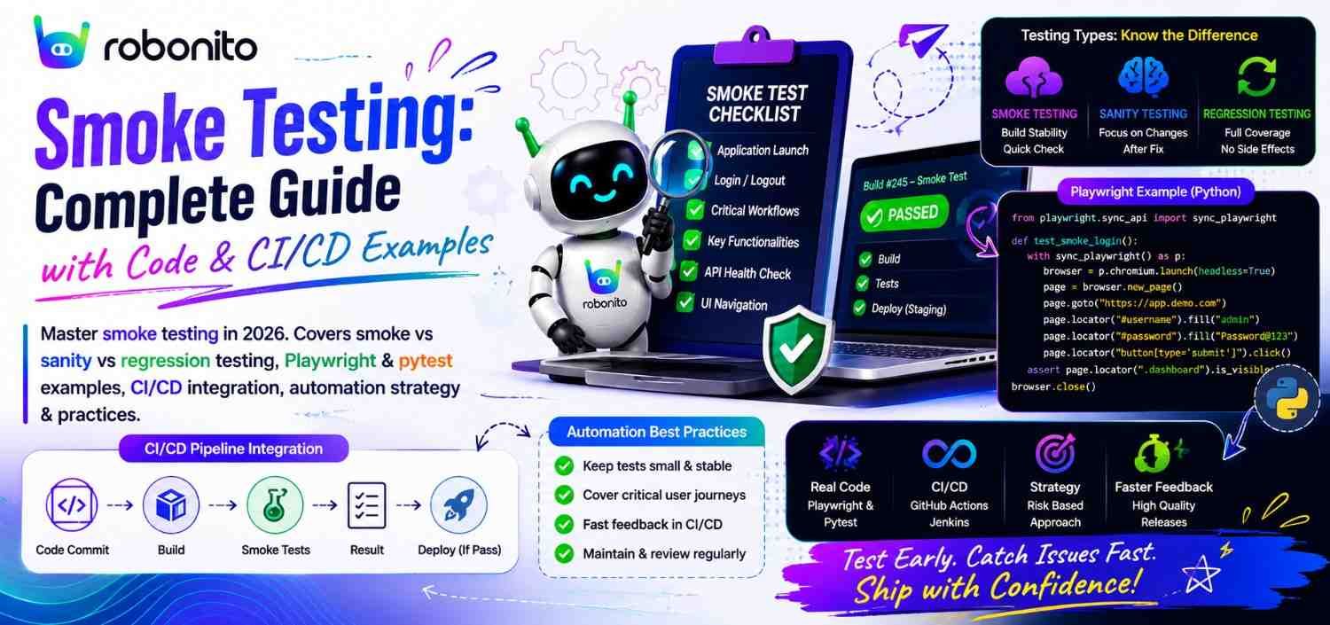 Smoke testing guide with CI/CD examples